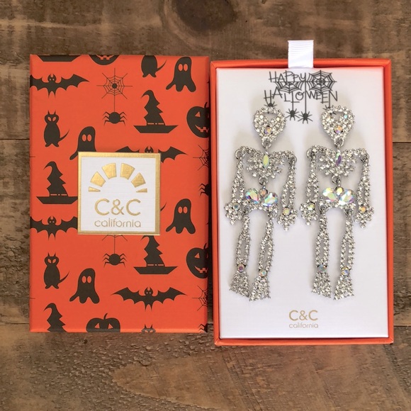 C&C California Rhinestone Skeleton earrings - Picture 2 of 3
